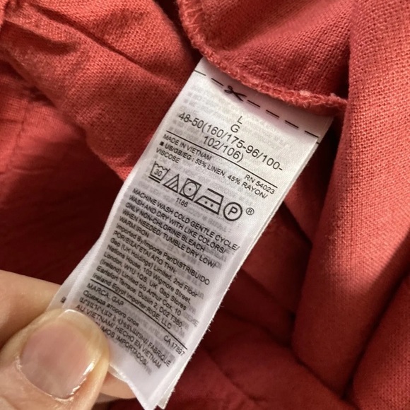 Women's Gap dark pink linen blend pull on chino shorts size L - NWT - Picture 8 of 10